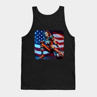 American Woman NFL Football Player #10 Tank Top